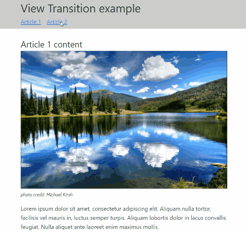 View Transition API